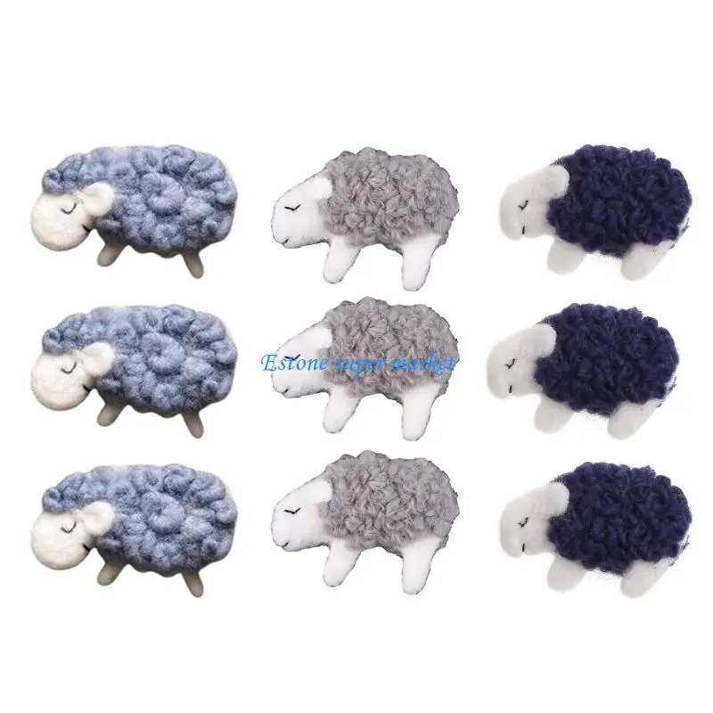 

090B 3/10Pcs DIY Handmade Baby Felt Stars/Lamb Home Party Decorations Newborn Photography Props Infant Photo