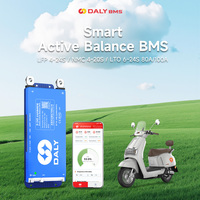 DALY BMS 12v 24v 100A Smart BMS 4S-8S with BT Function 1A Active Balance bms for lifepo4 lithium ion battery RS485 CAN
