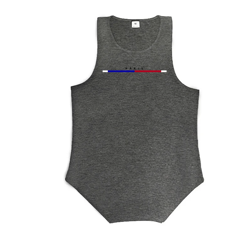 Summer Cotton Sleeveless Casual T-Shirts Mens Running Sport Loose Breathable Tank Tops Gym Fitness Bodybuilding Muscle Singlets