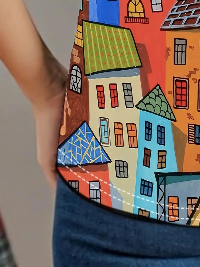 تي شيرت نسائي مقاس كبير مطبوع ثلاثي الأبعاد برقبة دائرية وأكمام قصيرة، فضفاض وكاجوال، ناعم، مريح ومسامي