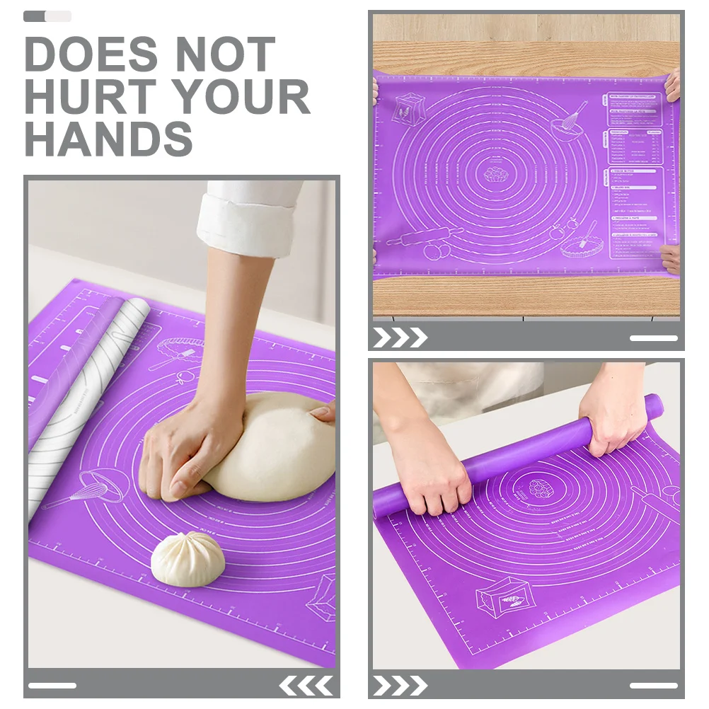 

1pc Silicone Baking Mat 23.6X16.5Inch Nonstick Rolling Dough Pastry Cushion For Home Bakery Cooking Baking Supplies Kitchen