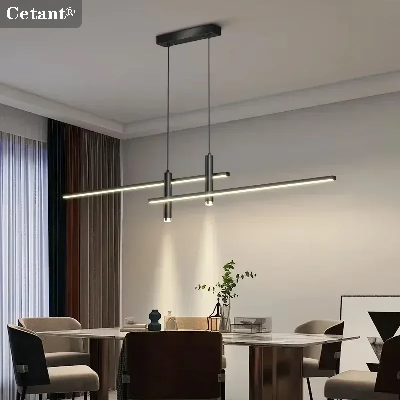 LED Pendant Light Restaurant Hanging Lamp Smart Remote Control Adjustable Color Temperature Brightness Living Room Indoor Light