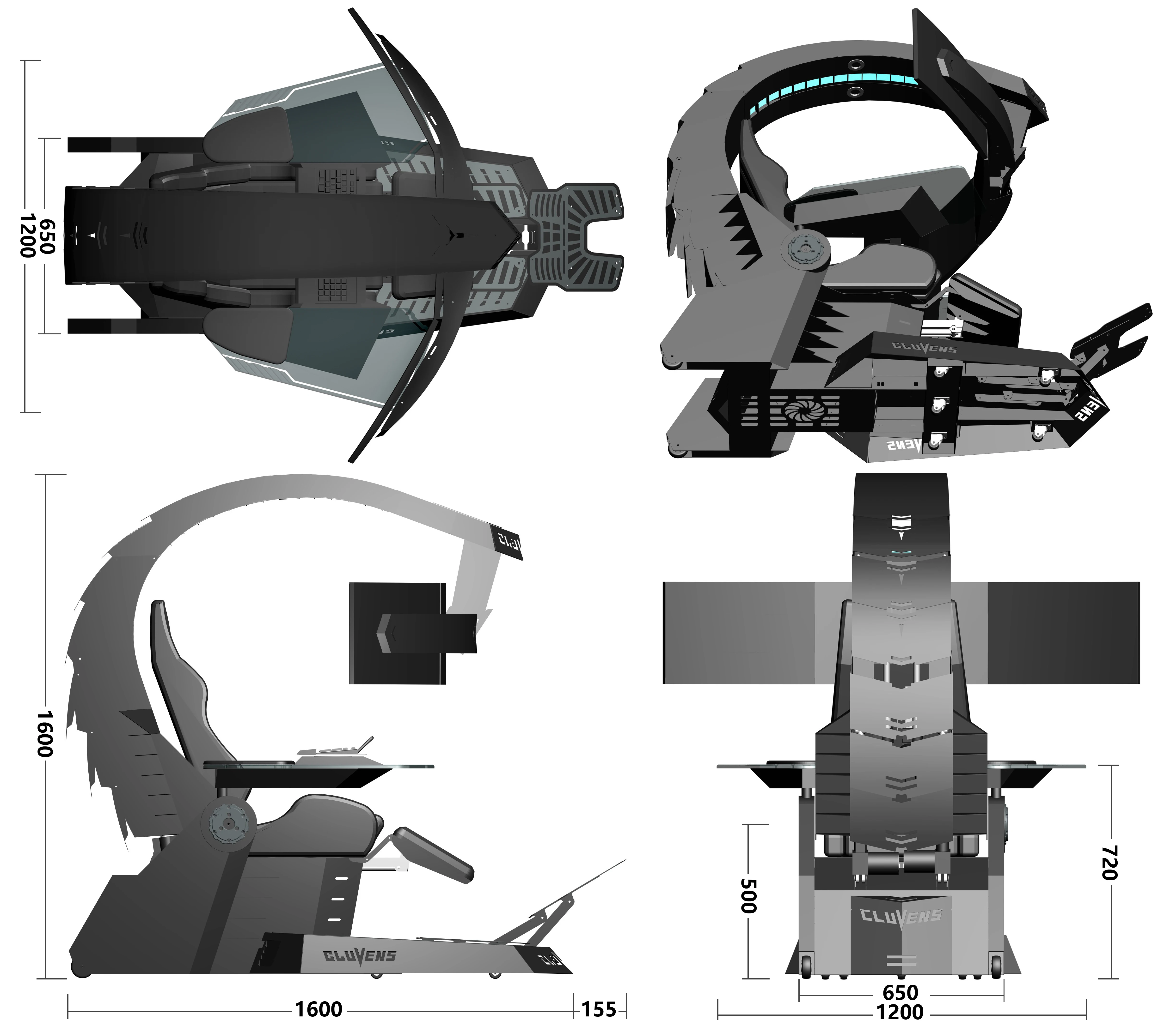 Il miglior IMPERATORE per Home Office funziona CLUVENS UNICORN Sedia da gioco per PC Cockpit con massaggio termico RGB e gravità zero come INGREM