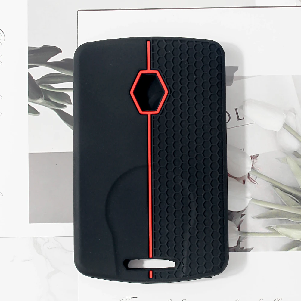 KEYYOU for Renault Megan 3 Laguna Fluence NEMA Clio 4 Captur Zoe Card 4 Button Key Cover Protection Silicone Key Case