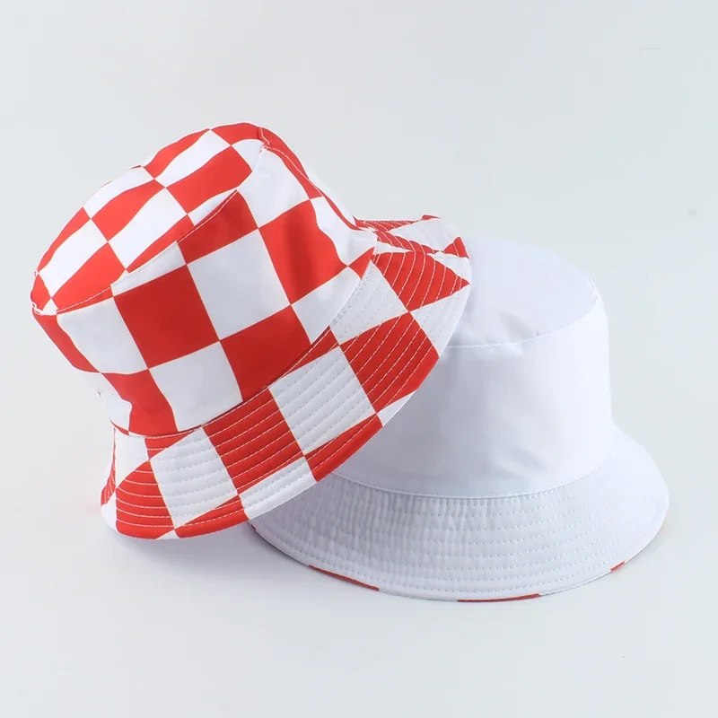 2024 Panama Bucket Hat Reversible Big Plaid Fisherman Hat for Men Women Children Fashion Harajuku Hip Hop Cap Bob Gorro