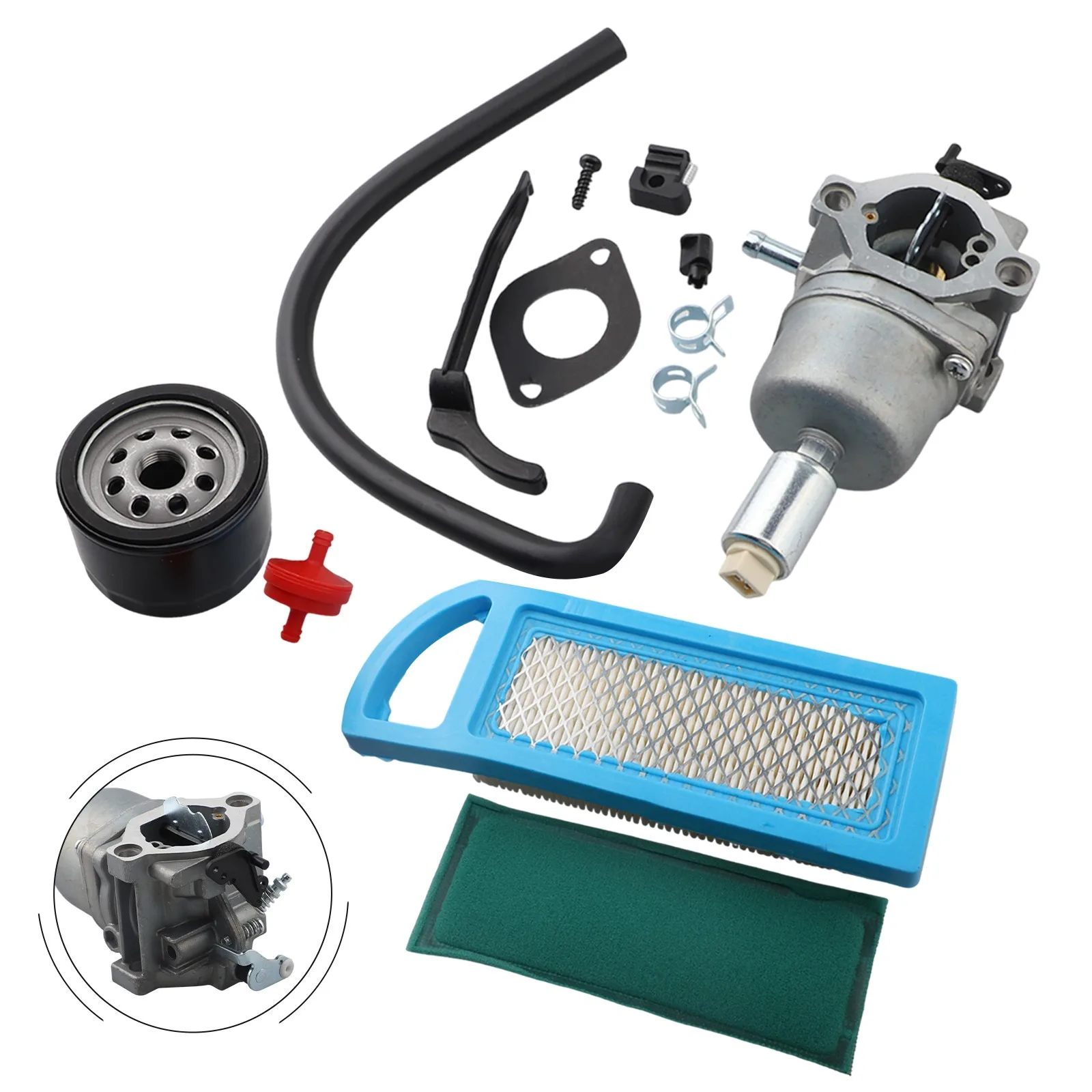 Lawn Tractor Carburetor Replacement Kit Compatible with Multiple Models Including Essential Filters for Optimal Performance