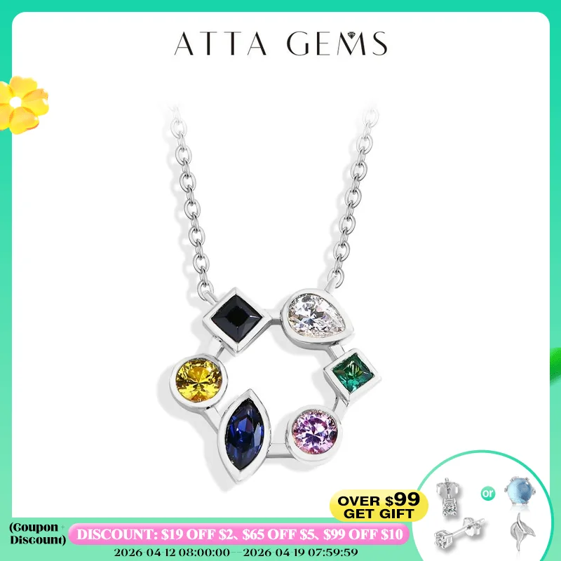 

ATTAGEMS S925 ожерелье из стерлингового серебра 18 К желтое белое золото с покрытием О-цепочка груша циркон маркиза сапфир ювелирные изделия подарок для женщин