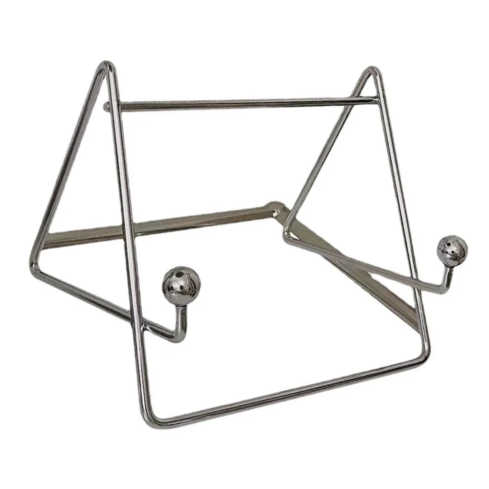 Versatile Silver Desktop Tablet Stand Stainless Steel 20cm Cookbook Stand Multi-Functional Display Stand Home Office