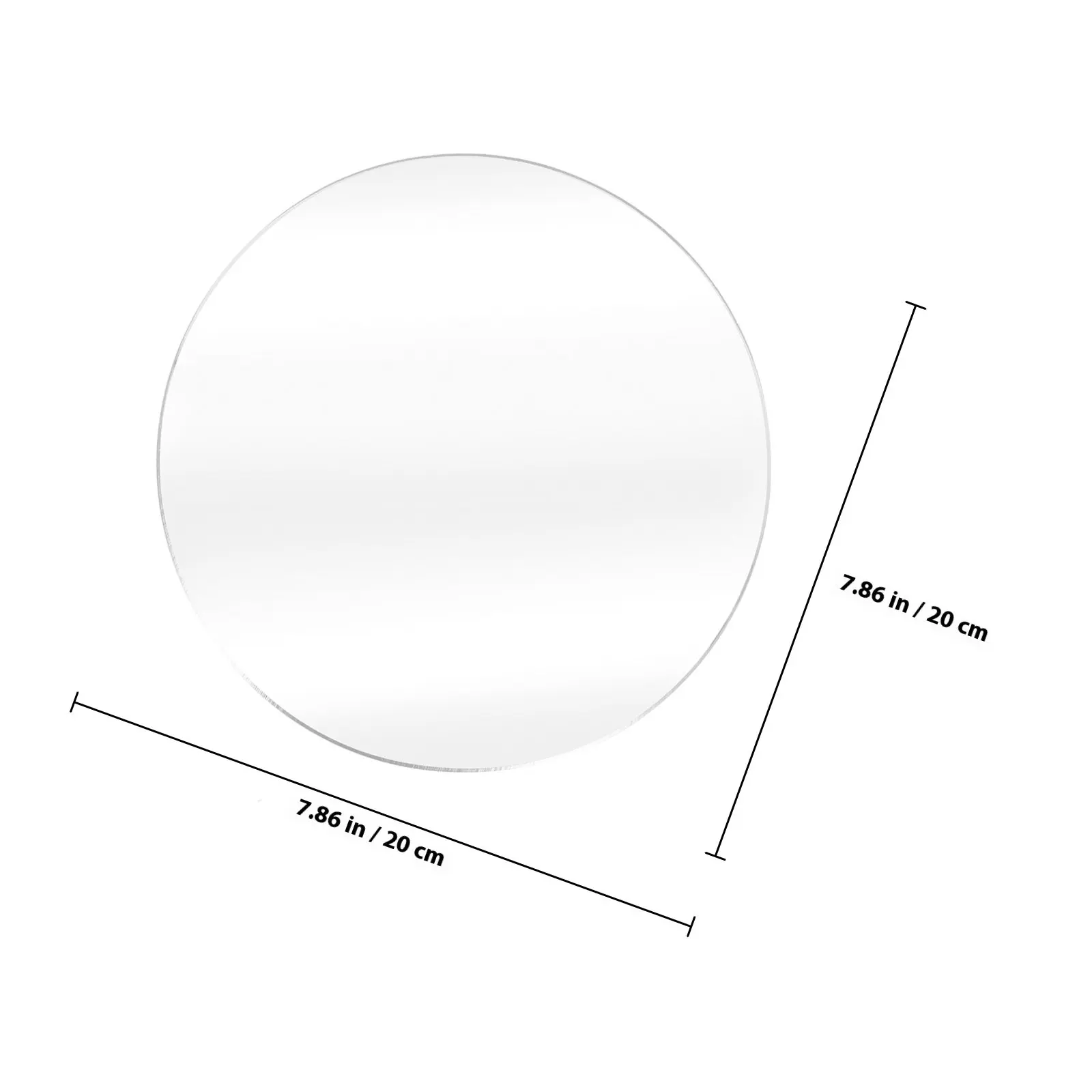 Acrylic Round Mirror Circular Classic Design Sturdy Photography Props Product Photography Background Decorative Reflective
