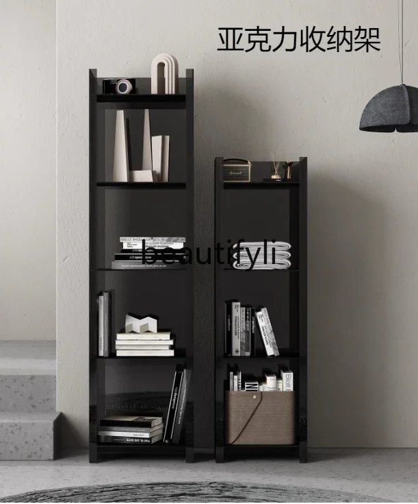 

Modern simple acrylic storage shelf floor bookshelf