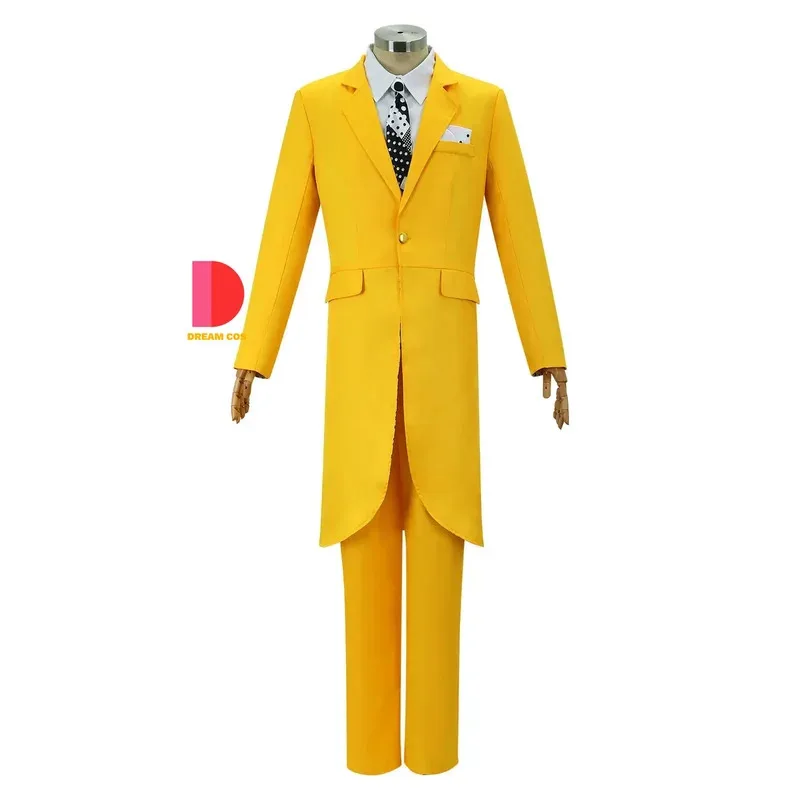 حار بيع هالوين قناع جيم كاري البدلة الصفراء وقناع تأثيري حلي الذكور دور اللعب الزي جديد هالوين حزب حلي