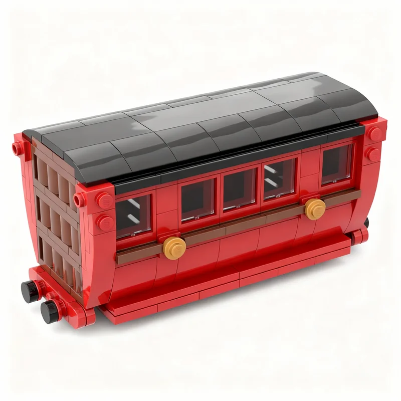236 pièces MOC Train à voie étroite, modèle de wagon, blocs de construction, idée de construction à assembler, jouets créatifs DIY, cadeau d'anniversaire, cadeau de Noël