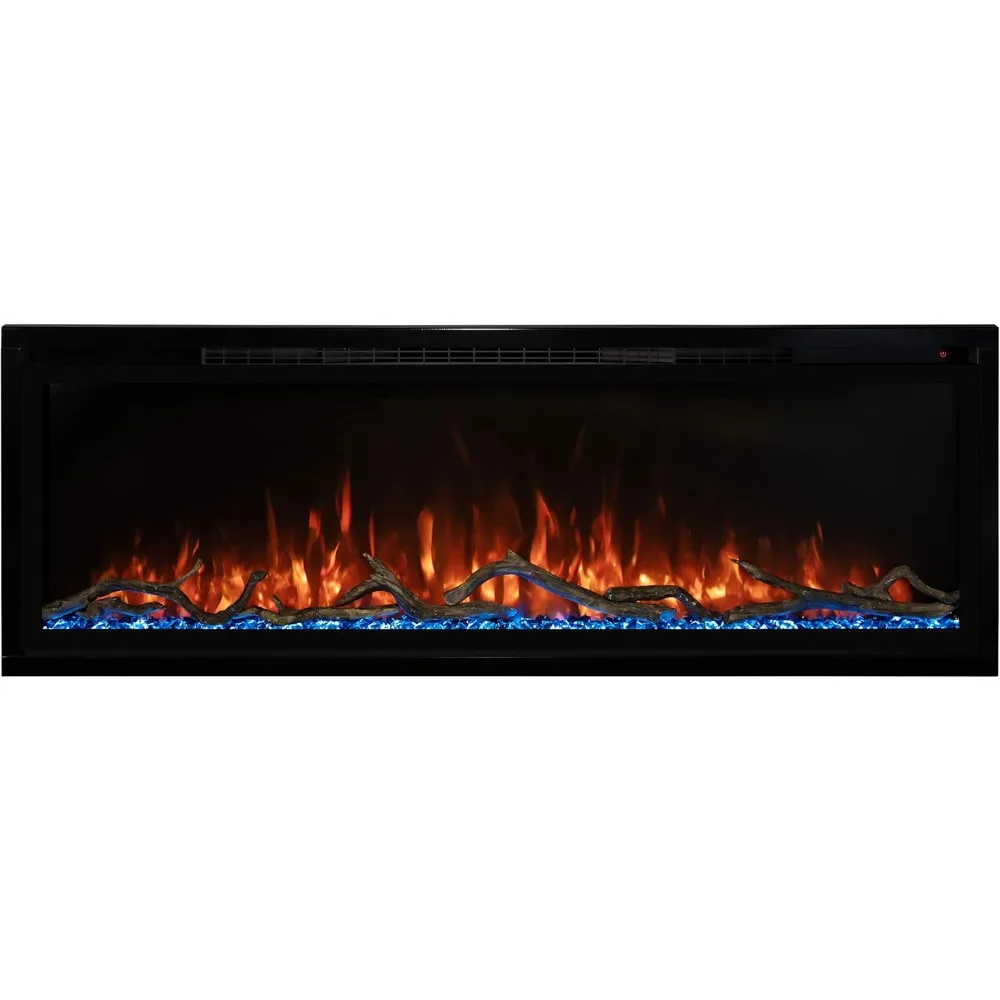 

Modern Flames Spectrum Slimline Reliable Electric Fireplace | Customizable Hybrid-FX Flame LED Light Ambience | Remote Controlle