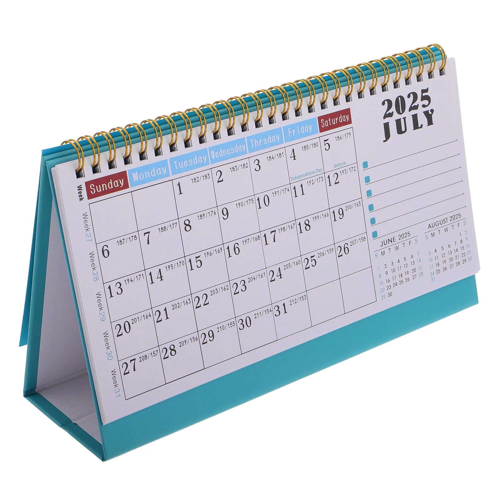 

2026 English Desk Calendar 18 Month Coverage Simple Design Mini Desktop Planner Office Use Year Calendar