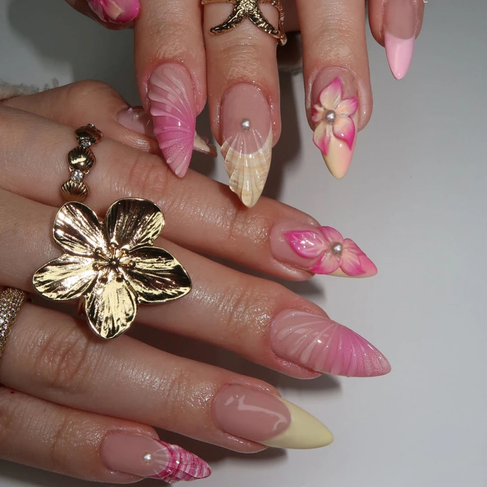 24PCS Sweet Pink 3D… - image