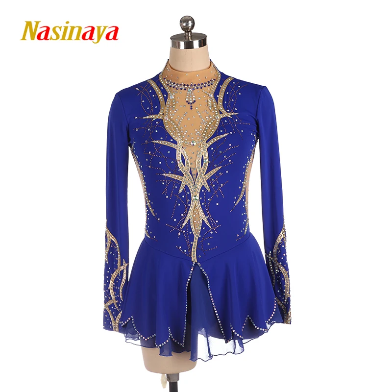 Nasinaya Figure Skating Dress Customized Competition Ice Skating Skirt for Girl Women Kids Performance Nobility