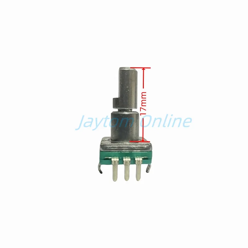 2pcs EC11 Encoder With Push Button Switch 30 Positions Rotary Code Switch 5pin Plug-in Type 9.5/12.5/15/17mm Half Plum Shaft