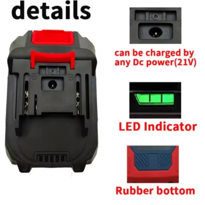 New 21V 6.0Ah/9.0Ah/12.0Ah Rechargeable Battery Compatible with Makita DGA404 DTW700 DHR202 DJV182 DDF487 Power Tools