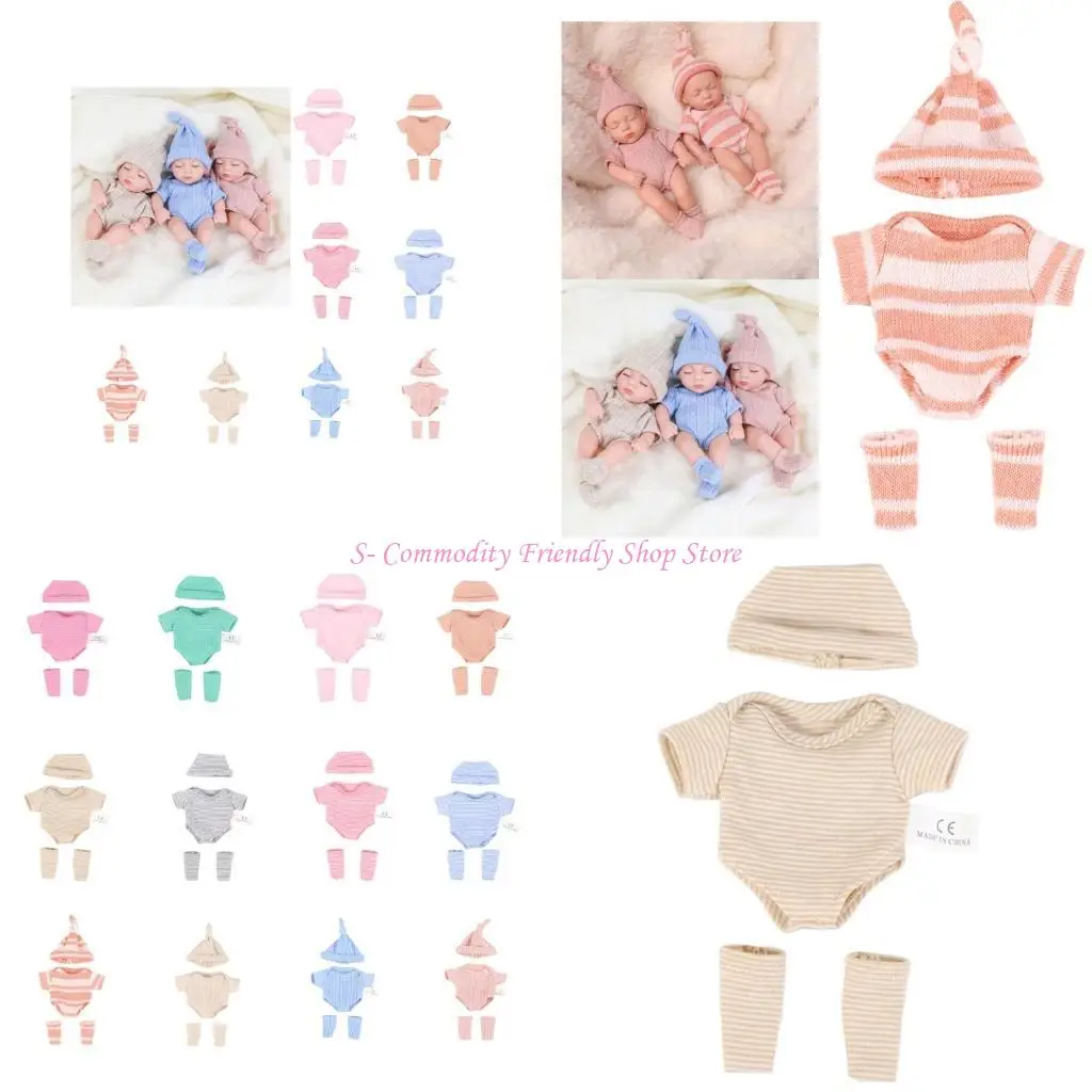 

85ae кукольная одежда для 7 дюйма для кукол девочки Реалистичная детская шляпа и комбинезон и теплый костюм ног