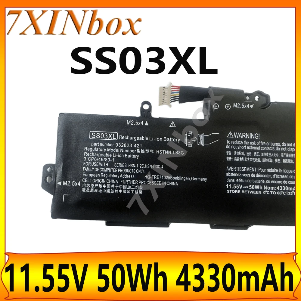 

7XINbox 11.55V 50Wh 4330mAh SS03XL SS03 933321-855 HSTNN-LB8G Laptop Battery For HP 730 735 740 745 830 840 846 ZBOOK14U G5