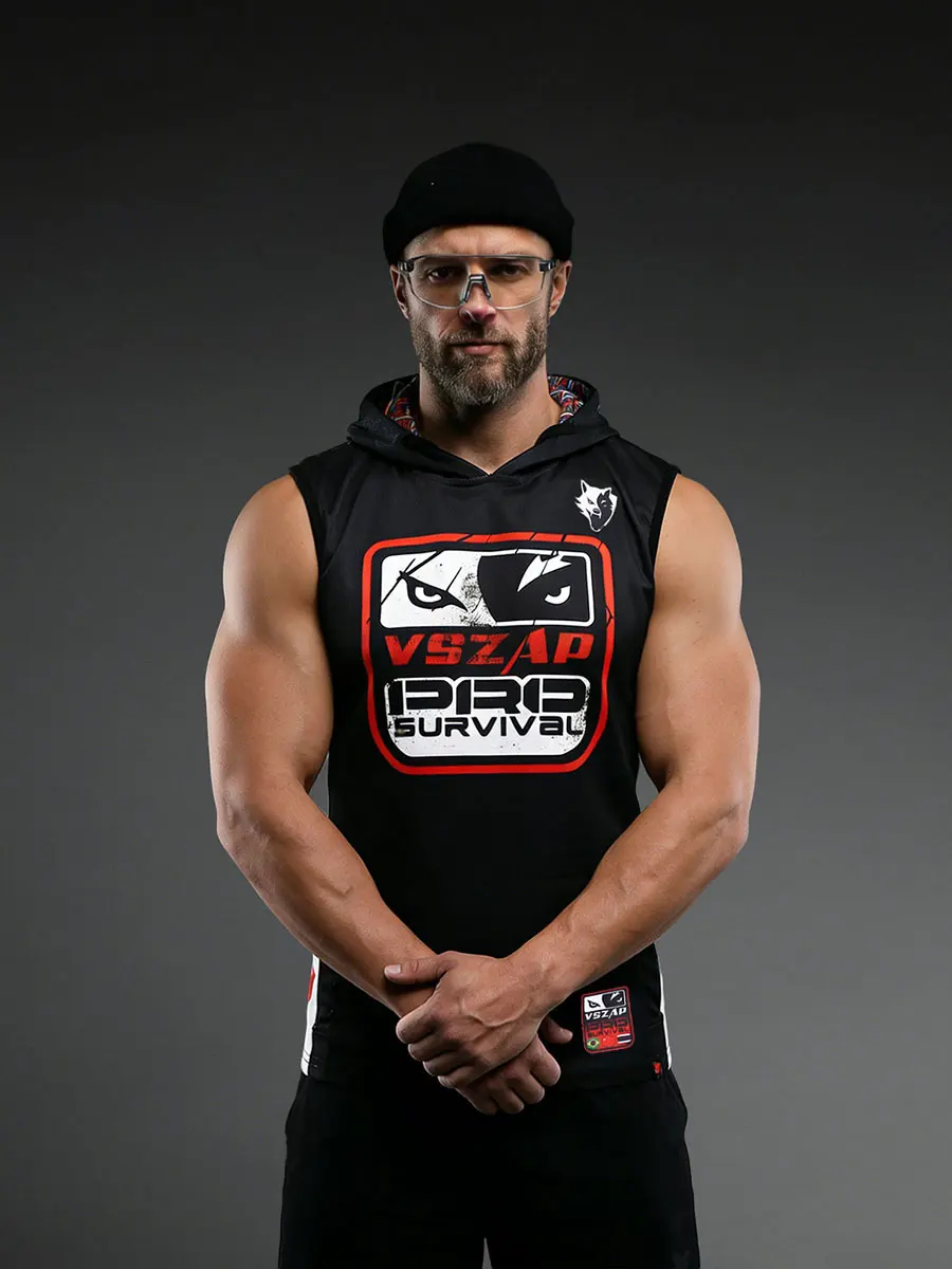 

VSZAP Men's Bla Hoodie Svel Fitn Training Loose Sportswear Breathable Me Outdoor Sle Zipper Design Polyester F...