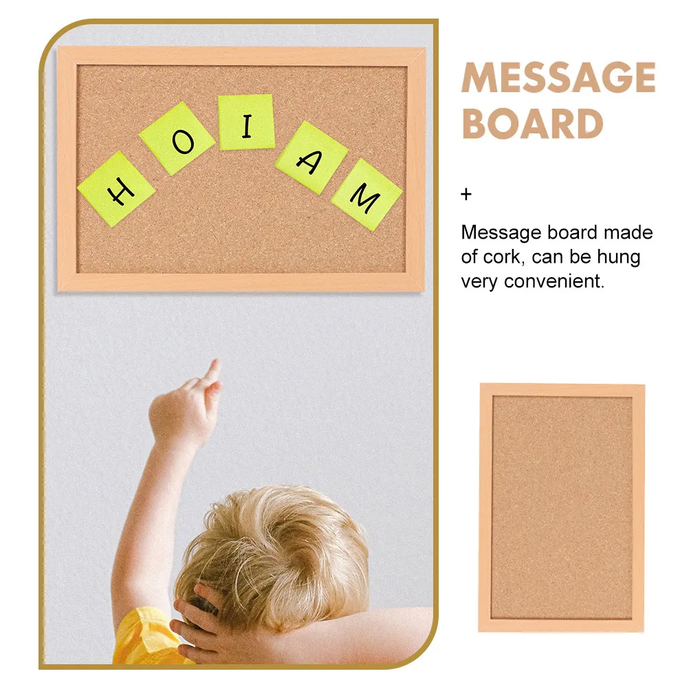 Wall Board for Notes Message Frameless Cork Thick with Notice Fashion Bulletin Boards