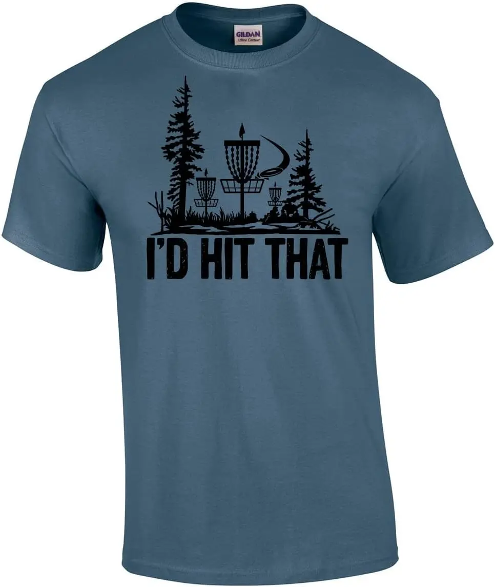 Disk Golf Funny I'd Hit That Mens Short Sleeve T-Shirt Graphic Tee