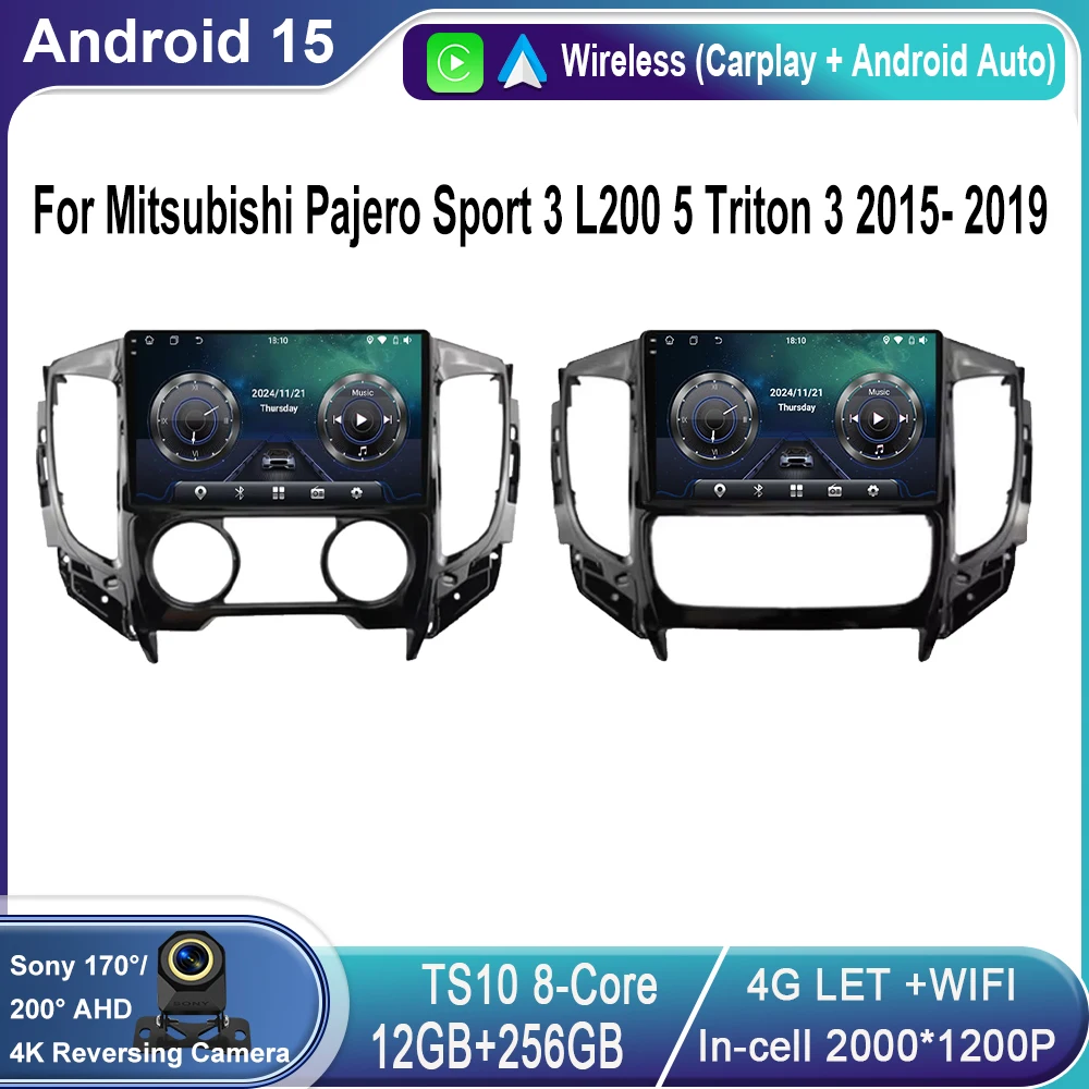 

Android 15 Carplay для Mitsubishi Pajero Sport 3 L200 5 Triton 3 2015 2016 2017 2018 2019 Автомобильный радиоприемник GPS Мультимедийный видеоплеер