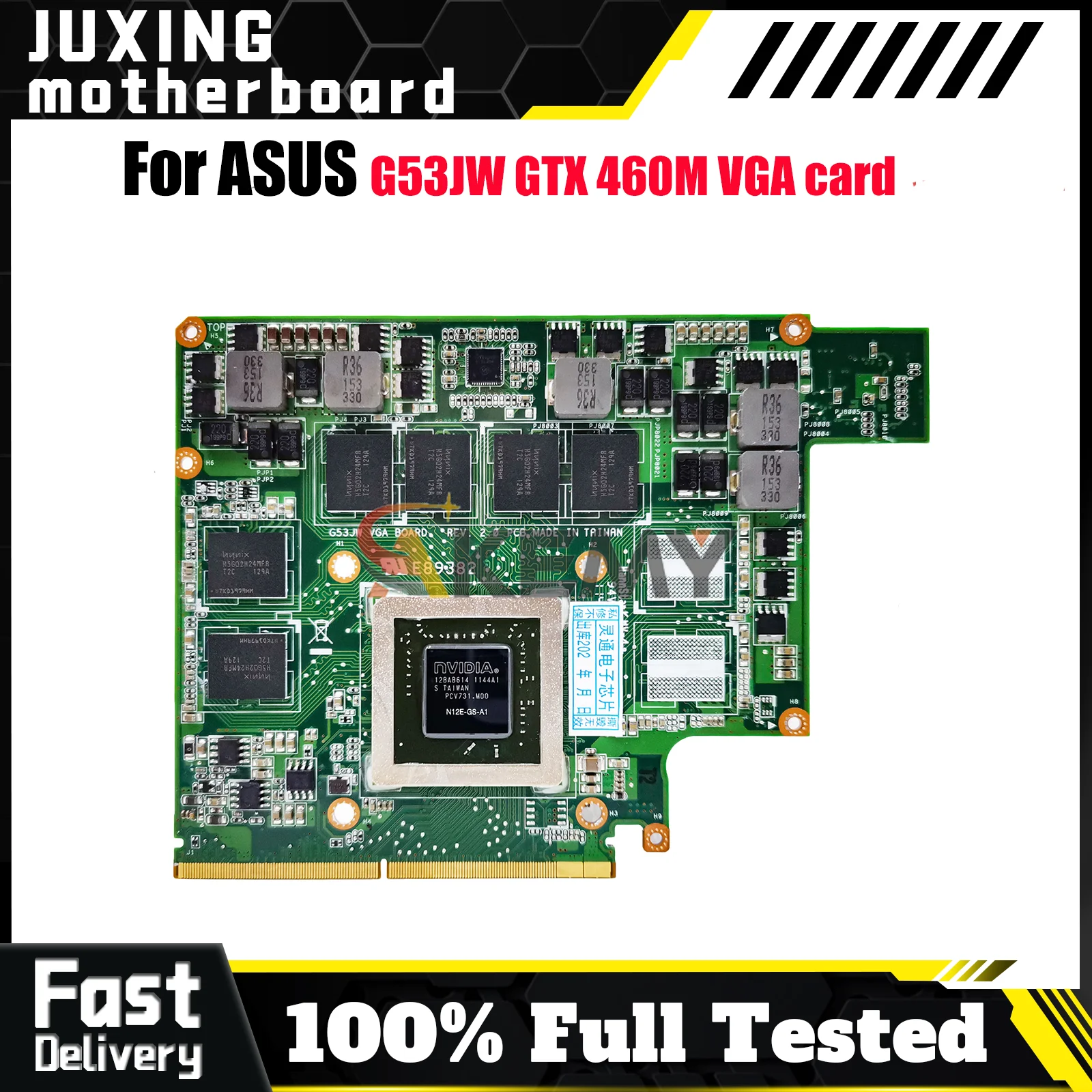 

G53JW Laptop Motherboard For ASUS GTX G53JW G53XI74JW VGA 460M card GTX460M Notebook Mainboard 100% tests OK fast shipping stk