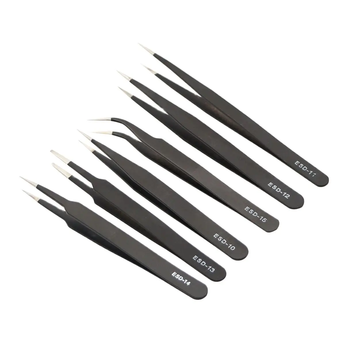 1.0MM 1.5MM ESD-10 ESD-11 ESD-12 ESD-13 ESD-14 ESD-15 Anti-static Stainless Steel Tweezers