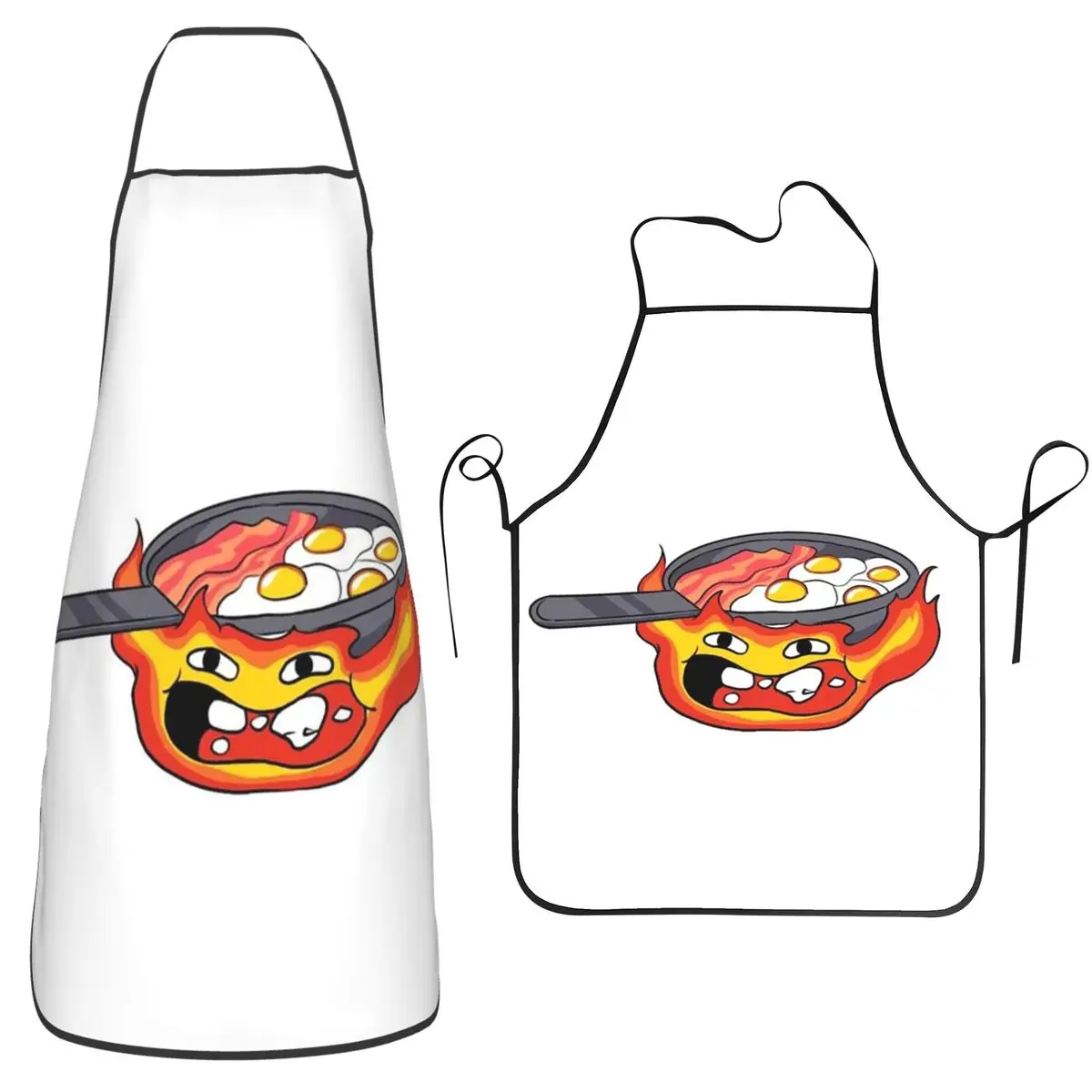 Calcifer May All Your Bacon Burn Apron Chef Cooking Tablier Waterproof Bib Kitchen Cleaning Pinafore for Women Men Painting