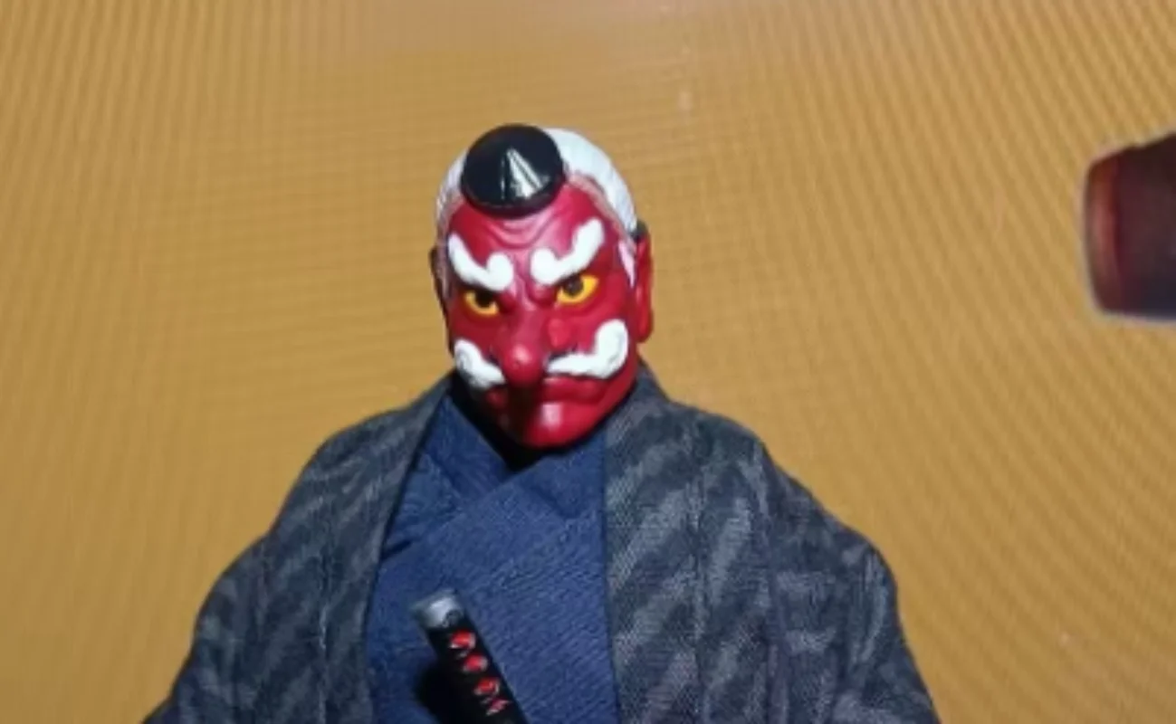 1:12 Scale Soldier Samurai Mask Model for 6'' Figure