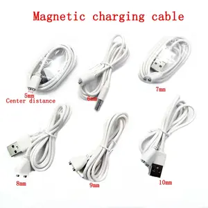 Bilashmart 2pin Magnetic Charging Cable center spacing 5mm 6/7/8/9/10mm Magnet Suctio USB Power charger Beauty instrument Smart device