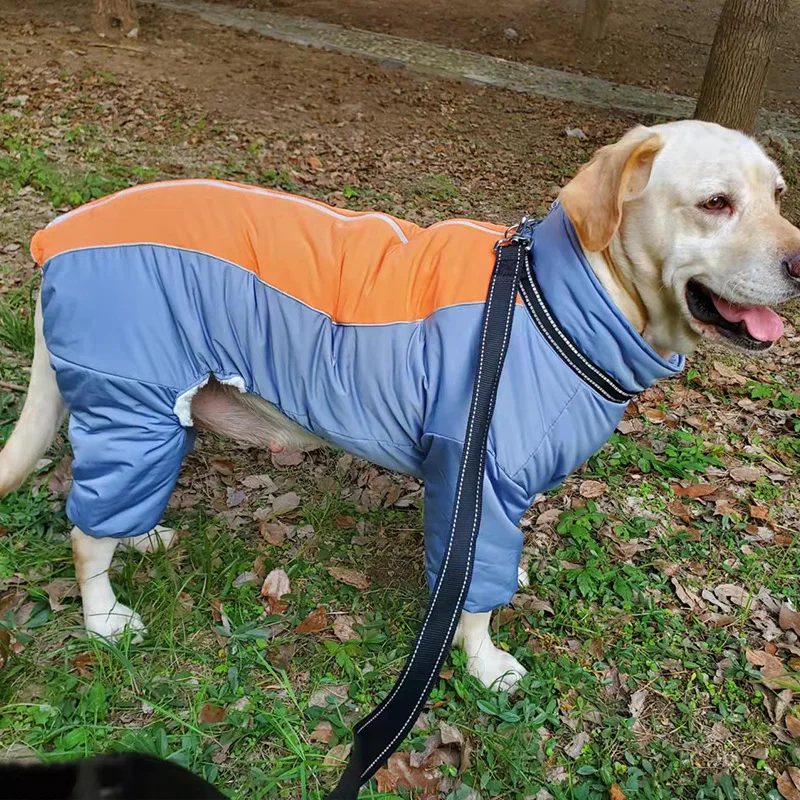 Ropa de invierno para perros grandes, abrigo grueso de lana, monos impermeables para Bulldogs, Labrador