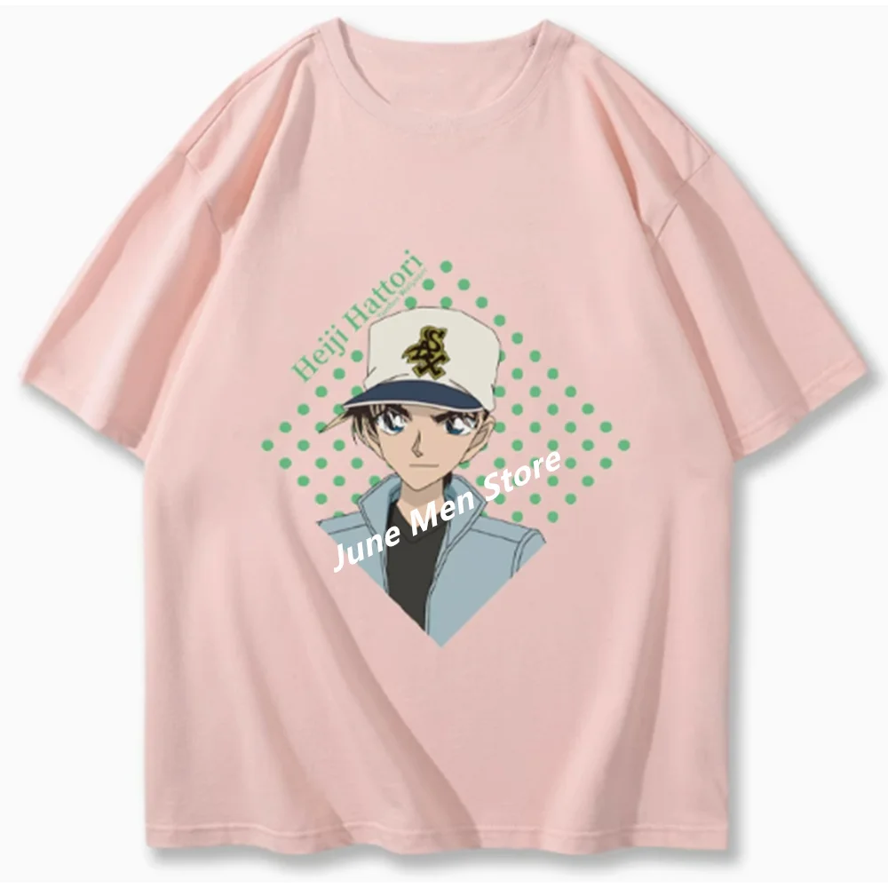 (Uniqlo) Famous Detective Conan Character Heiji Hattori Print Cotton Round Neck Short-Sleeved T-Shirt For Men And Women Summer