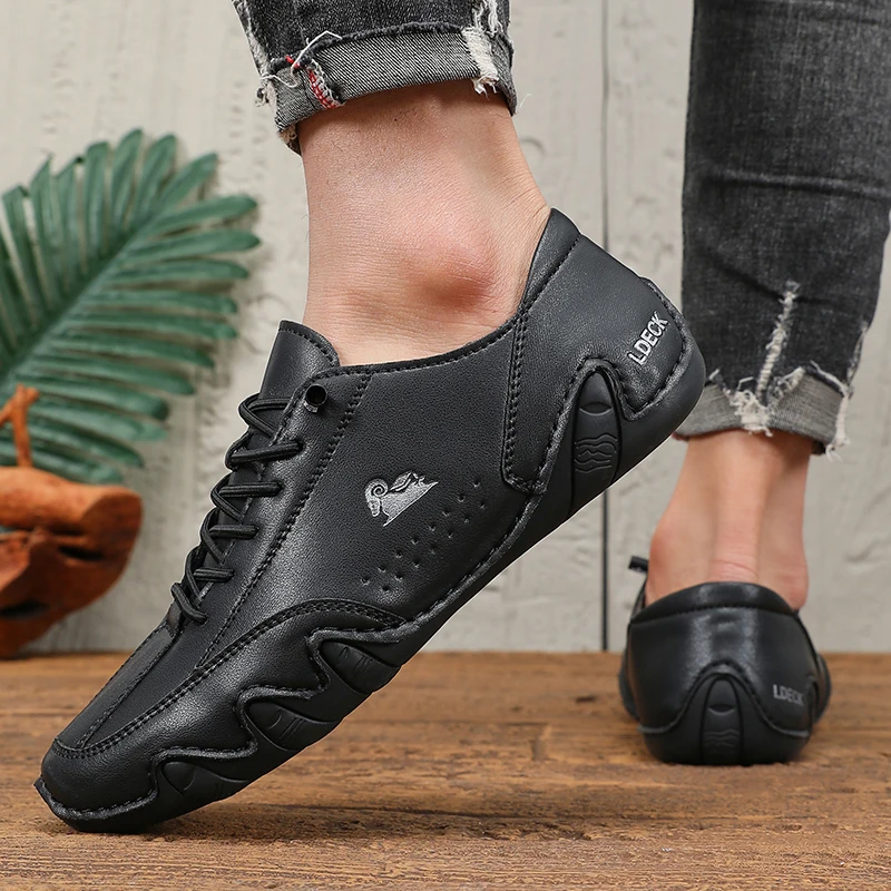Shoes for Man Fashion Brand Loafers Soft Soled Comfortable Casual Walking Shoes Breathable Sports Tennis Outdoor Driving Shoes image 4