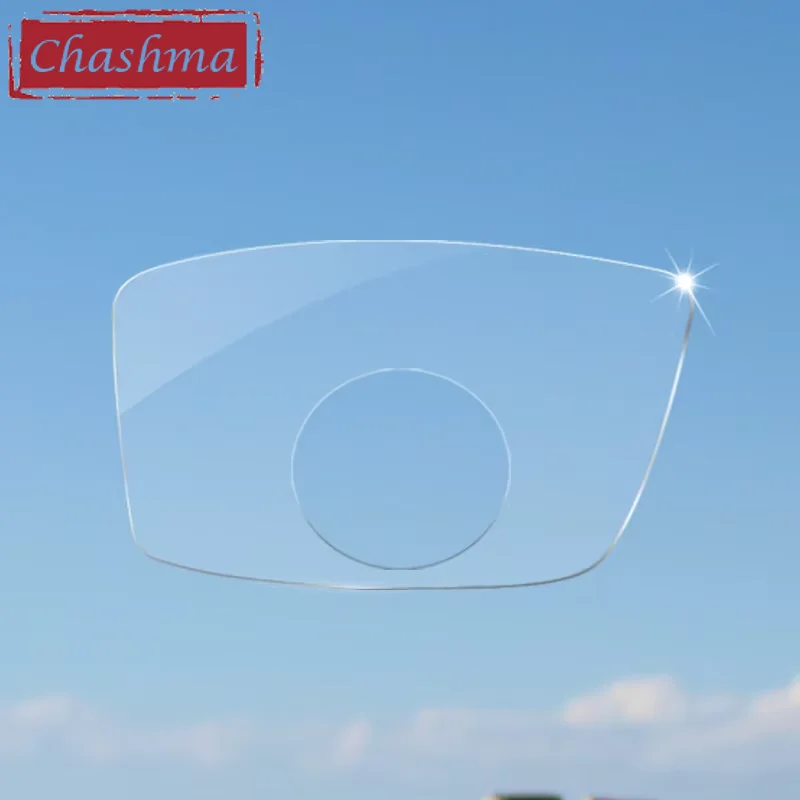 Chashma Brand Aspheric 1.56 Index No Line Bifocal Lenses Clear Color Round Flat Shape Bifocal Lenses for Eye See Close Distance