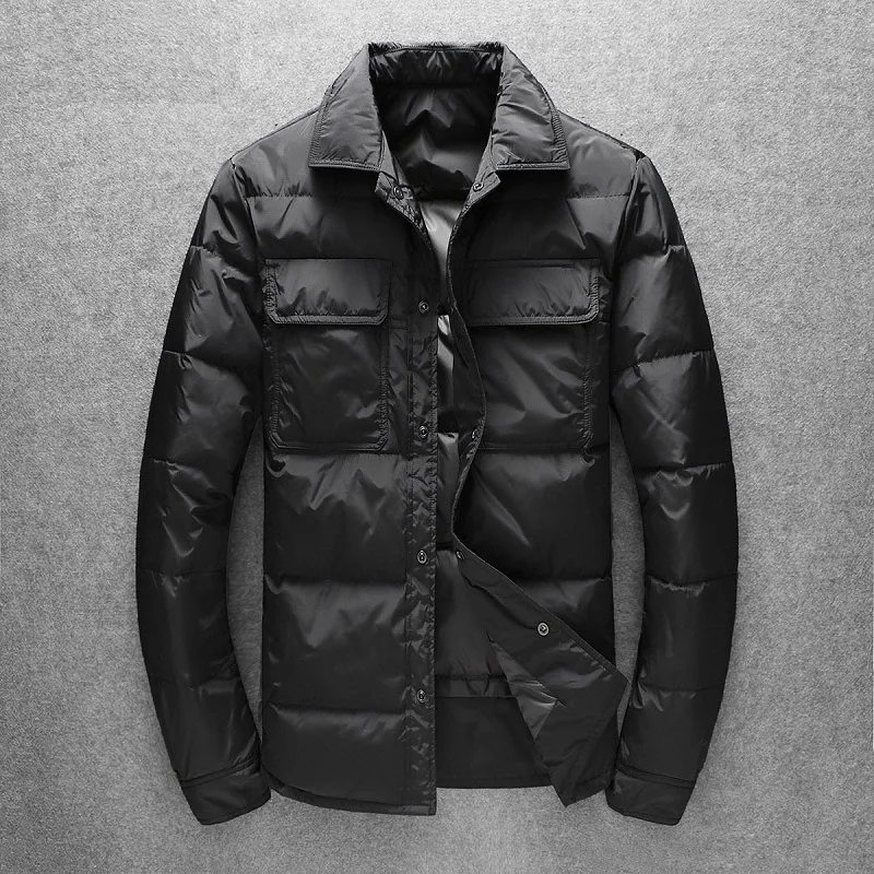 

Новое поступление 2025, зимние куртки на 90% белом утином пуху, мужские теплые утепленные пиджаки, 88030