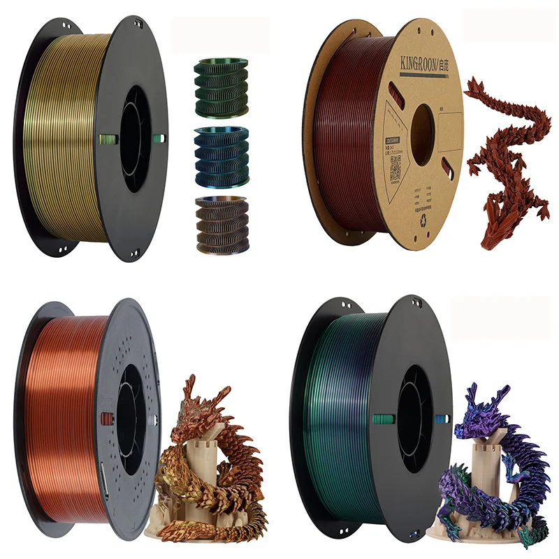 

1 кг PLA-филамента для 3D-принтера, шелковистый, 1,75 мм, смешанные цвета, расходные материалы для FDM-принтеров ﻿