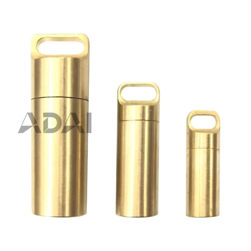 

Латунная герметичная аптечка для кемпинга, многофункциональный водонепроницаемый кулон для выживания, доступен в трех вариантах