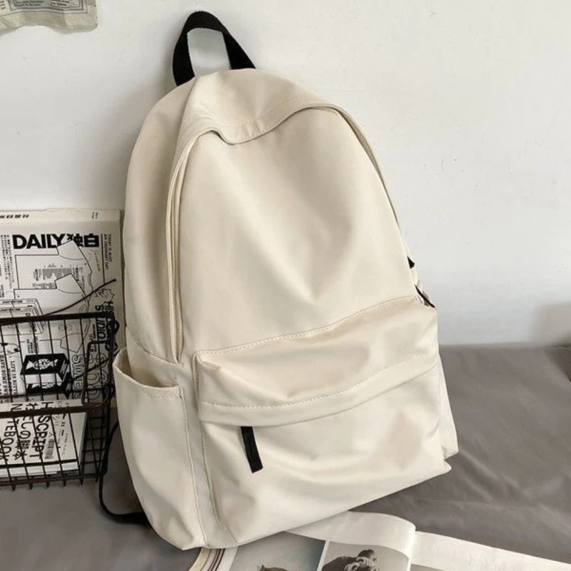 

Japanese Schoolbag Women's Large Capacity Simple Fashionable Solid Color Backpack Junior High School Backpack Back Travel Return