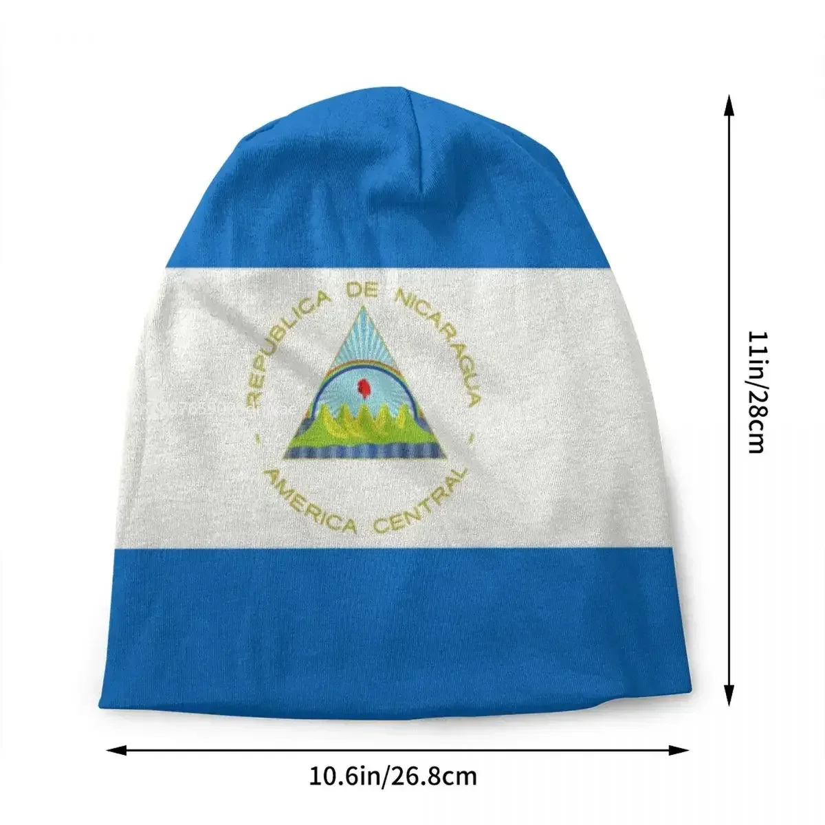 Nicaragua Flag Skullies Beanies Caps Unisex Winter Warm Knitting Hat Men Women Fashion Adult Bonnet Hats Outdoor Ski Cap