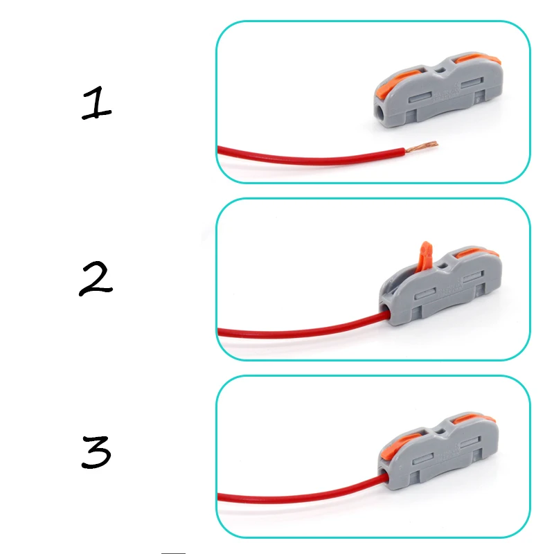 10 30 50PCS Quick Splicing Multiplex Butt Wire Connector Cable Push-in Splice Terminal Block For Home Terminal Block 28-12AWG