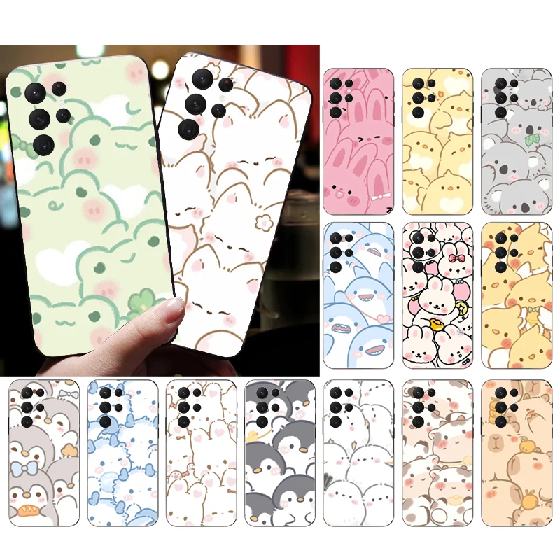 

Cute Animal Frog Rabbit Shark Penguin Phone Case For Samsung S25 S24 S23 S22 S21 Ultra S24 S23 S22 S21 Plus S24 S21 S20 FE