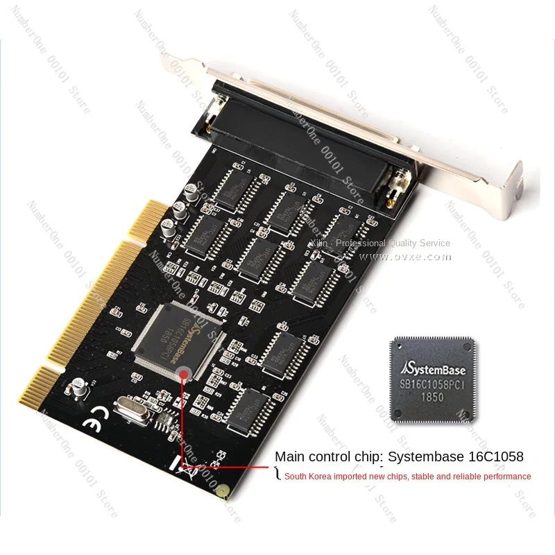 E1-PCI1058-8S PCI to Serial Port Card 8-Port Eight Com Extended Multi-Serial-Port Serial Port  Expansion Transfer