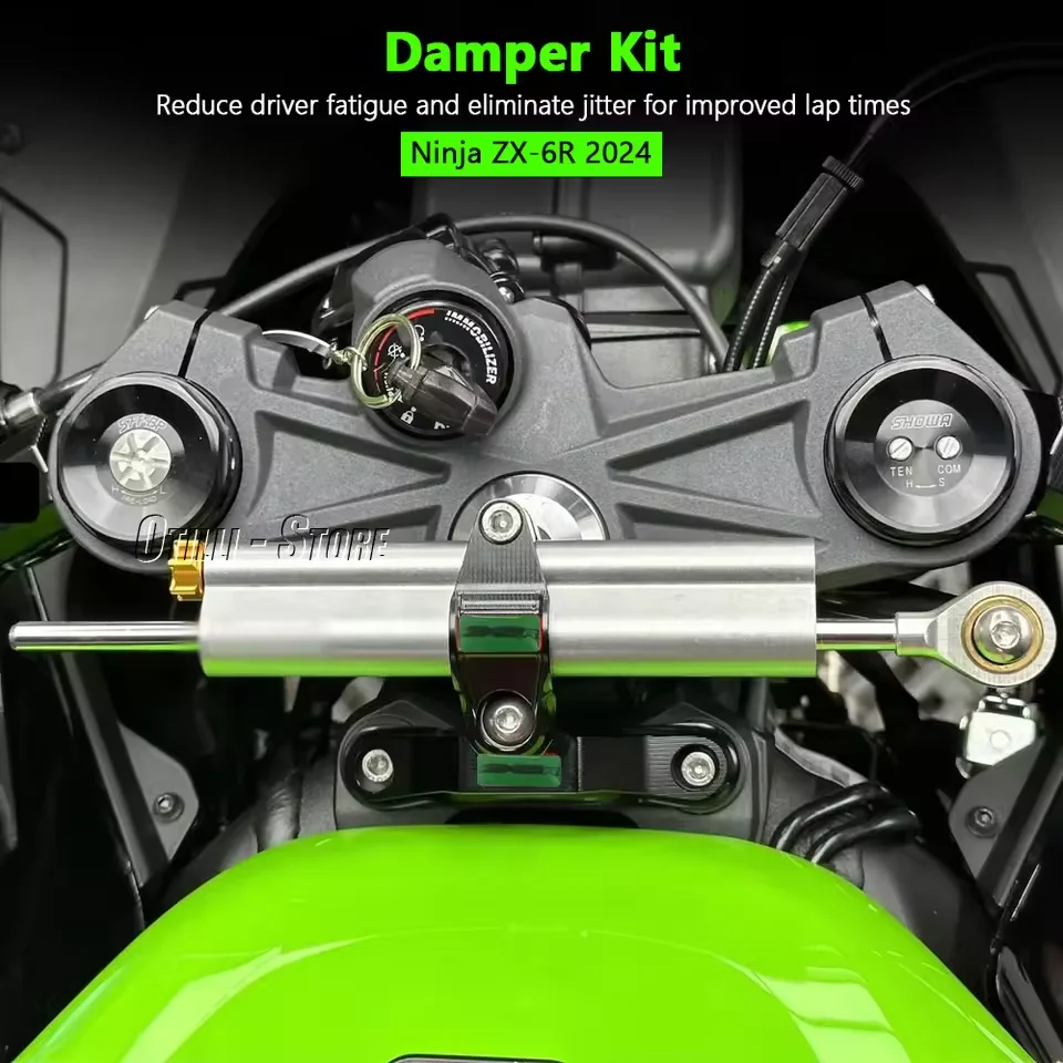 Motorcycle Accessories Steering Stabilize Damper Bracket Mount CNC Aluminum For KAWASAKI Ninja ZX-6R ZX6R ZX 6R 2024
