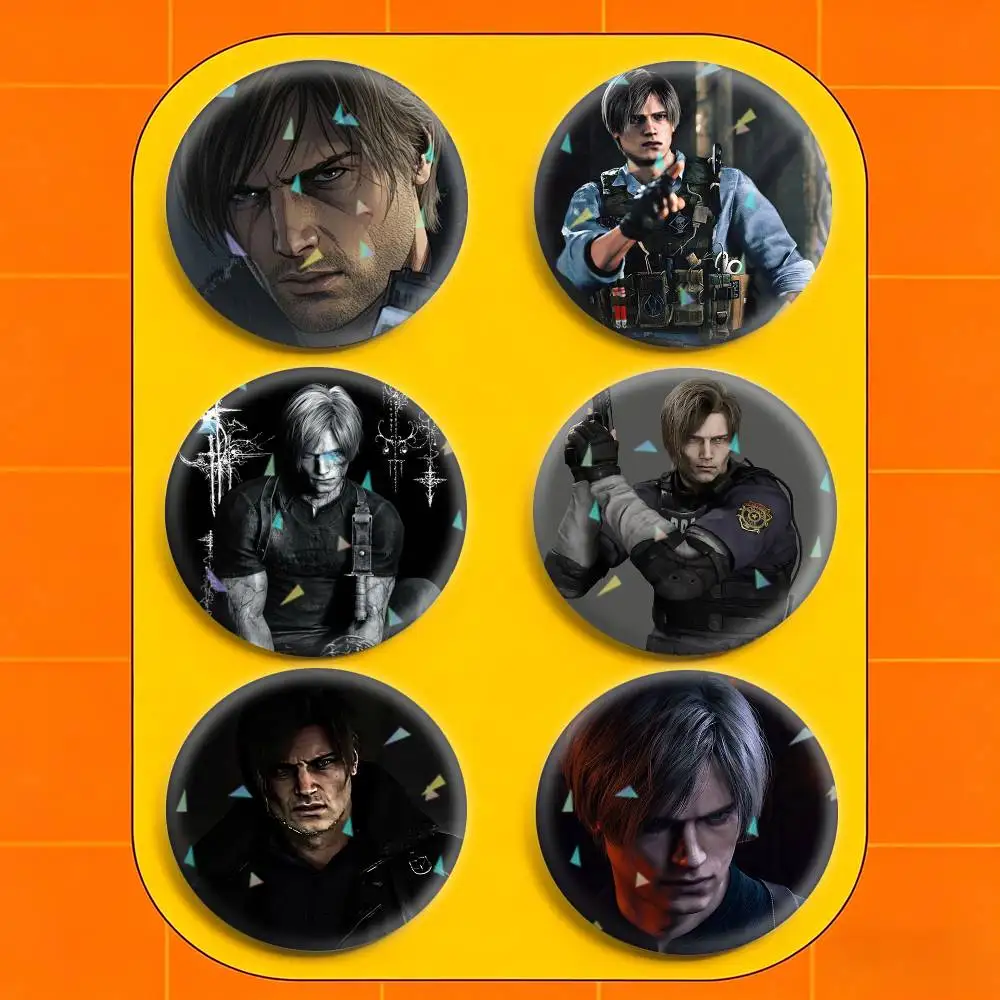 

L-Leon R-Resident RE9 Evil 9 Badges Niche Design Brooch for Backpack Lapel Pins Creative Accessories
