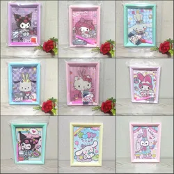 Handmade Diamante Pintura Adesivos, Cartoon Adesivos, Sanrio Animação Decorativa, Pintura em Pasta Criativa, Brinquedos infantis, DIY