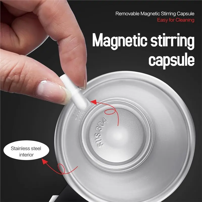 INLIG-Automatic Self-Stirring Coffee Mug, Rechargeable Electric Mixing Mixer Cup With Magnetic Stirrer Temperature Control
