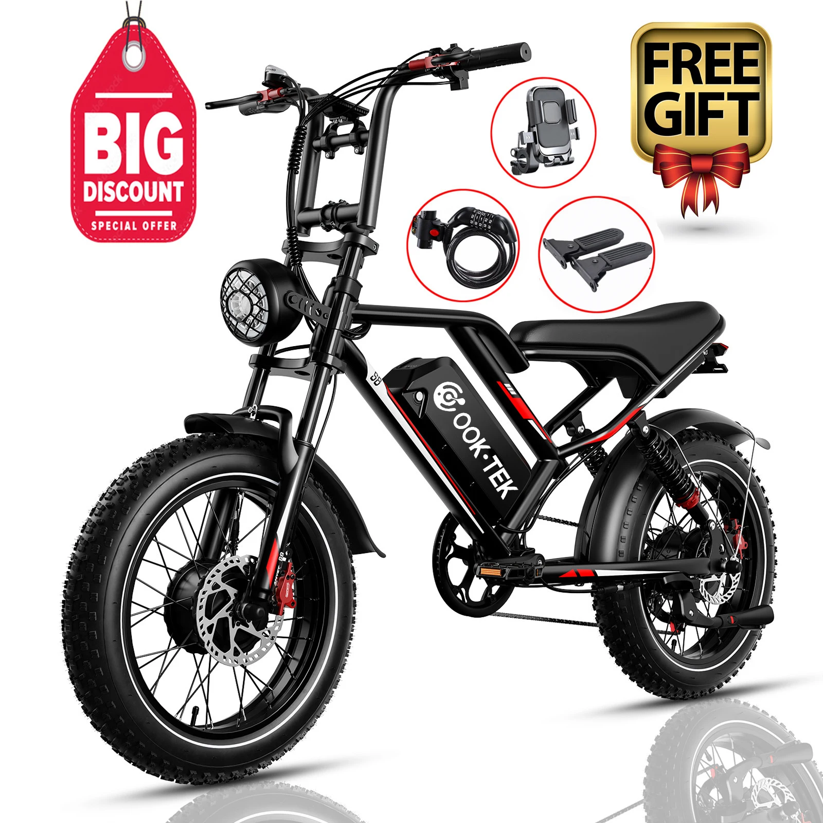 

Электрический фэтбайк с большим запасом хода, без ручки газа, для комфортной езды